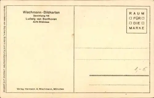 Künstler Ak Komponist Ludwig van Beethoven, Porträt