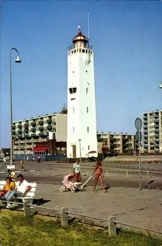 Ak Noordwijk aan Zee Südholland, Leuchtturm