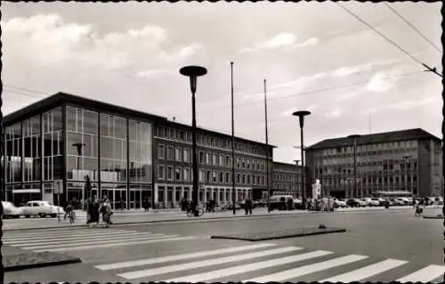 Ak Münster in Westfalen, Bahnhof, Postamt