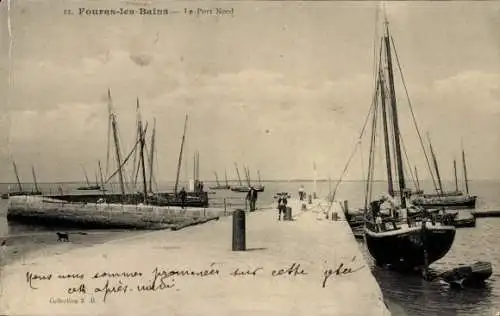 Ak Fouras les Bains Charente Maritime, Le Port Nord