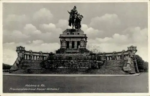 Ak Koblenz am Rhein, Provinzialdenkmal Kaiser Wilhelm I.