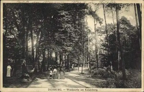 Ak Duisburg im Ruhrgebiet, Wald, Kaiserberg