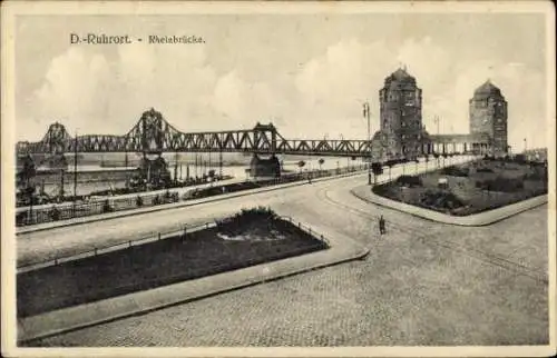 Ak Ruhrort Duisburg im Ruhrgebiet, Rheinbrücke