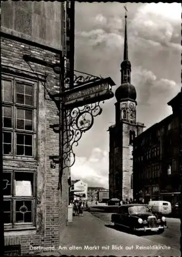 Ak Dortmund im Ruhrgebiet, alter Markt, Reinoldikirche