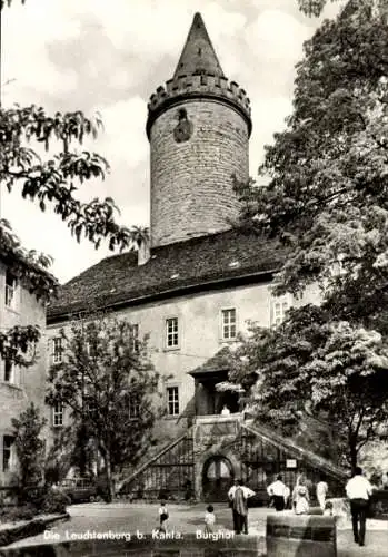 Ak Seitenroda in Thüringen, Leuchtenburg bei Kahla, Burghof