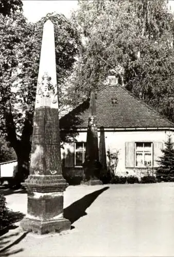 Ak Moritzburg in Sachsen, Museum, Postsäule