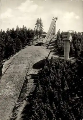 Ak Oberhof im Thüringer Wald, Schanze am Rennsteig