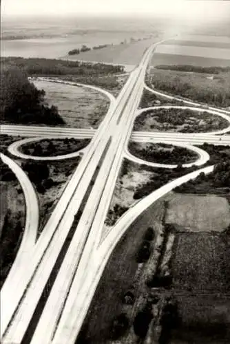 Ak Schönefeld bei Berlin, Schönefelder Kreuz, Autobahn