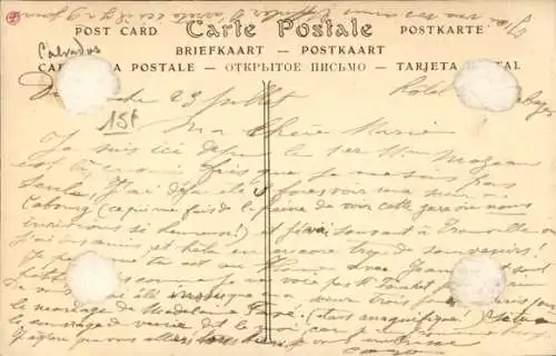 Ak Villers sur Mer Calvados, Route de Dives