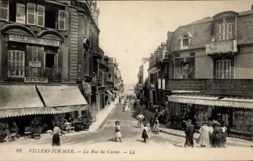 Ak Villers sur Mer Calvados, Rue du Casino