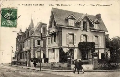 Ak Villers sur Mer Calvados, Villas Du Couchant, Nina, Nid d’Hirondelles