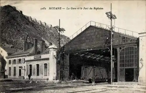 Ak Modane Savoie, Bahnhof, Fort du Replaton