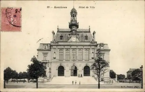 Ak Asnières sur Seine Hauts-de-Seine, Rathaus