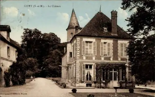 Ak Citry Seine et Marne, Schloss