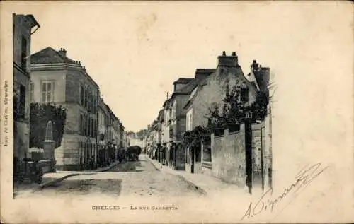 Ak Chelles Seine et Marne, Rue Gambetta