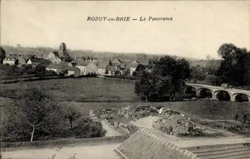 Ak Rozoy Rozay en Brie Seine et Marne, Panorama