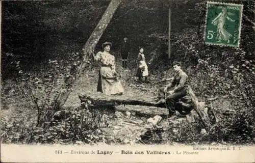 Ak Lagny Seine et Marne, Bois des Vallières, La Pissotte