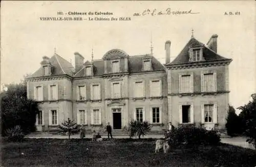 Ak Vierville sur Mer Calvados, Chateau des Isles