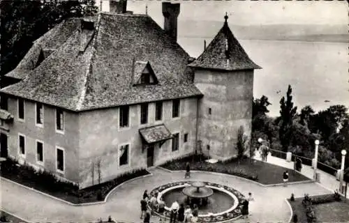 Ak Thonon les Bains Haute Savoie, Schloss, Lac Leman