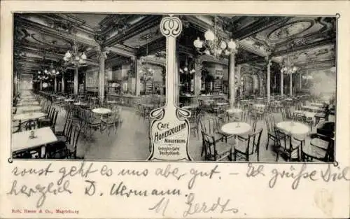 Ak Magdeburg, Cafe Hohenzollern, Größtes Cafe Deutschlands