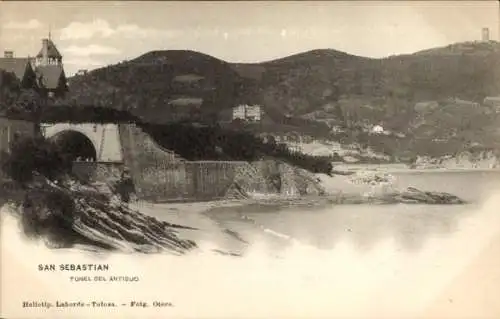 Ak Donostia San Sebastián Baskenland, Alter Tunnel