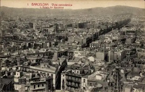 Ak Barcelona Katalonien Spanien, Panoramablick