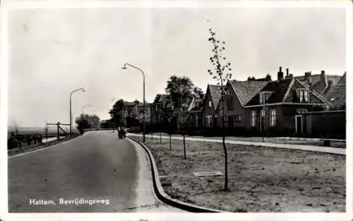 Ak Hattem Gelderland Niederlande, Bevrijdingsweg