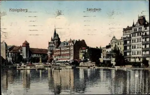 Ak Kaliningrad Königsberg Ostpreußen, Schloßteich