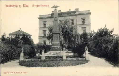 Ak Litoměřice Leitmeritz Region Aussig, Kriegerdenkmal