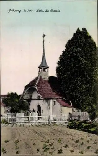 Ak Fribourg Freiburg Stadt Schweiz, Le Petit Marly, La Chapelle