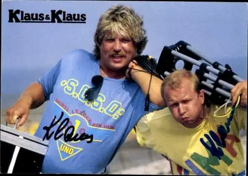 Ak Sänger Klaus und Klaus, Portrait, Autogramme