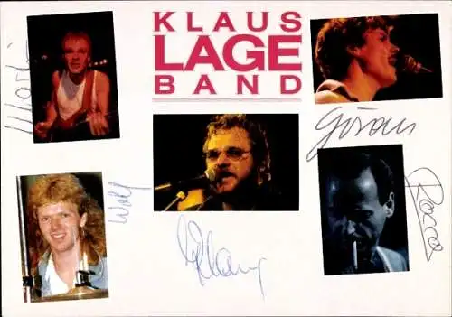 Ak Klaus Lage Band, Portrait, Autogramm