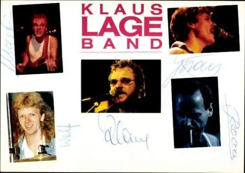Ak Klaus Lage Band, Portrait, Autogramm