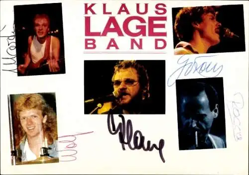 Ak Klaus Lage Band, Portrait, Autogramm