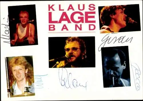Ak Klaus Lage Band, Portrait, Autogramm