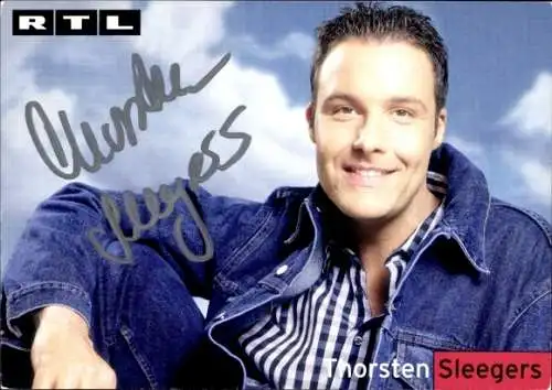 Ak Schauspieler Thorsten Sleegers, Portrait, Autogramm, RTL