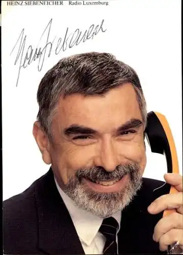Ak Schauspieler Heinz Siebeneicher, Portrait, Autogramm, Radio Luxemburg