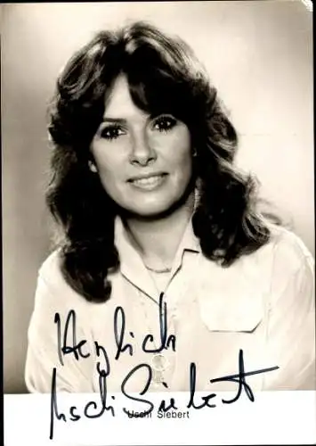 Ak Schauspielerin Uschi Siebert, Portrait, Autogramm