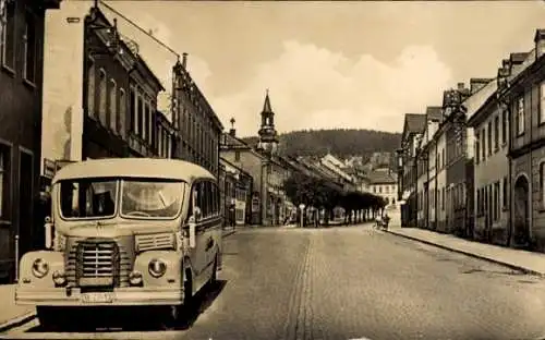 Ak Saalburg in Thüringen, Hauptstraße, Bus