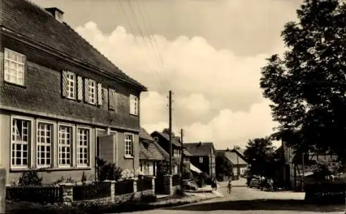 Ak Poppenwind in Thüringen, Dorfstraße