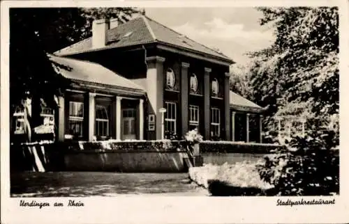 Ak Uerdingen Krefeld am Niederrhein, Stadtparkrestaurant