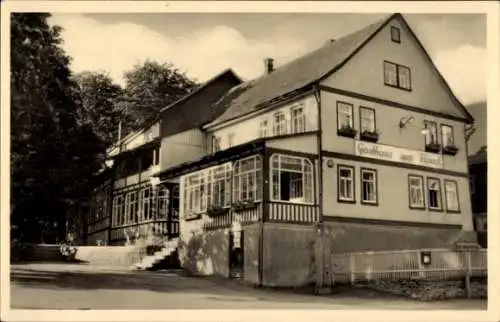 Ak Winterstein Thüringen, Gasthaus zum Hirsch, Außen