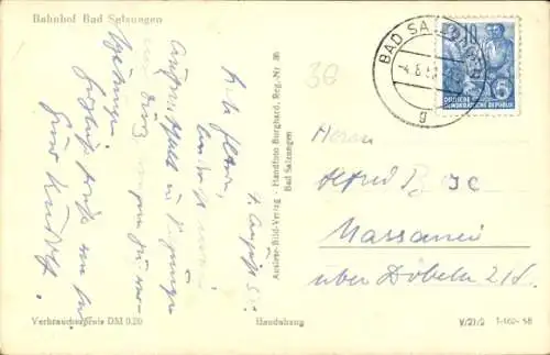 Ak Bad Salzungen in Thüringen, Bahnhof