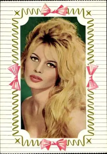 Passepartout Ak Schauspielerin Brigitte Bardot, Porträt