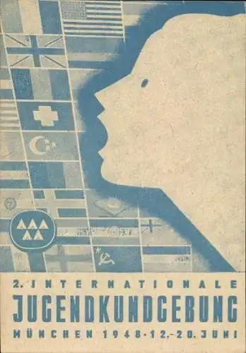 Ak München, 2. International Jugendkundgebung 1948