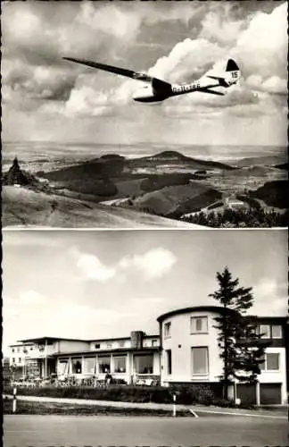 Ak Gersfeld in der Rhön Hessen, Gasthof Peterchens Mondfahrt, Segeflugzeug