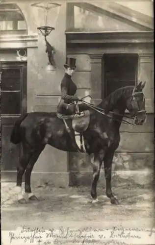 Foto Ak Maria Theresia von Bourbon-Sizilien, Ehefrau von Prinz Wilhelm, Furst von Hohenzollern