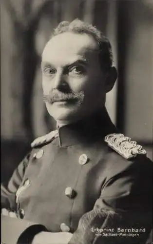 Ak Erbprinz Bernhard von Sachsen Meiningen, Portrait