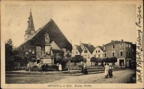 Ak Kettwig Essen im Ruhrgebiet, Evangelische Kirche, Denkmal