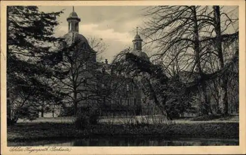 Ak Kettwig Essen im Ruhrgebiet, Schloss Hugenpoet, Parkseite